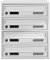 4-Personen-Briefkasten EURO GLM4 RAL 7035
