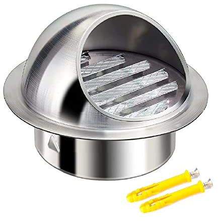 Edelstahl Ablufthaube Lüftungsgitter Wetterschutzgitter Lamellengitter, Küche Dunstabzugshaube Abdeckung, Langlebig Und Rostfrei, Zuluft Abluft Aussenwandgitter Abluft Haube Lüftung