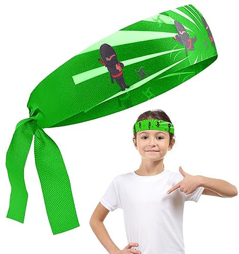 Anloximt Karate Stirnband Kinder - Ninja Stirnband - Stirnband Kampfsport - Verstellbares Schweißband | Kopfband Für Laufen, Training, Tennis, Karate, Leichtathletik