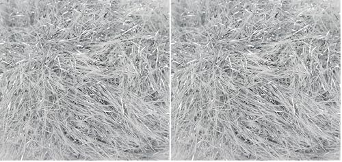 King Cole 54206 Tinsel Chunky Silver Yarn - 70M, 50g (Pack of 2)