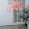 Lampadaire rose en plumes d'autruche naturelles pour salon, lampadaire moderne avec interrupteur au pied, pour bureau, chambre à coucher, lampes sur pied, lampes d'autruche 6 x ampoule G4 (blanc)