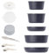 Caannasweis Pots and Pans Set Nonstick, Detachable Handle Cookware Sets, Stackable Induction Kitchen Cookware with Removable Handle, RV and Camping Cookware, Dishwasher and Oven Safe (Starry Sky)