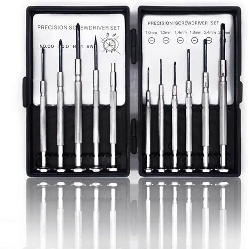 Precision Screwdriver Set - 11 Pcs Mini Screwdriver Set Tool for Watch, Eyeglasses, Jewelry, Toys, Phones, Computer
