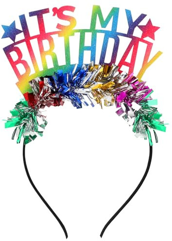 Geburtstag Haarreifen Regenbogen Stirnband Geburtstags Haarreif Prinzessin Regenbogen Geburtstag Tiara Interessant Damen Haarschmuck - IT'S MY BIRTHDAY