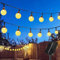 SonPen Solar Lichterkette Aussen, 12M 60 LED Solar Kettenlicht Kristall Kugeln, 8 Modi Solarlichterkette Außen Wasserdicht Garten Lichterkette Solar Outdoor für Terrasse, Hochzeit, Balkon, Partys