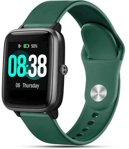 VELULYX Cinturino silicone per Smartwatch Veryfitpro ID205L, cinturino sportivo 19 mm per GRV FC1, IDW15, ID205L, ID205S, ID205G, ID215G, ID216, SW020, SW021, SW023, YM021, YM023, Uwatch3 Ufit GT