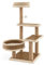 GYMAX Cat Tree, 90cm Cat Climbing Tower with Scratching Posts, Spacious Bed, Top Perch, Hanging Ball Toy and Rattan Mat, Multi-level Kitten Play Center for Living Room Bedroom