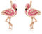 Flamingo Ohrringe 925 Sterling Silber Cute Flamingo Ohrringe Creolen Tier Ohrringe Teenager Mädchen Flamingo Leverback Hoop Ohrringe Flamingo Schmuck Geschenke für Damen Mädchen