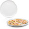 Sänger | Pizzateller Set New Port 2 tlg, Servierteller Groß aus Porzellan, Pizza Teller Set spülmaschinenfest kratzfest multifunktional, Pizza Set, Teller Groß Pizza Brett Weiß | PREMIUM COLLECTION