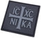 LEGEEON: Orthodoxes Byzantinisches Kreuz ICXC Nika Christ Conquers PVC Patch, 2x2 Zoll / 5,1x5,1 cm, Quadratisch, 1 Stück, Kompatibel mit Velcro Klett-Patches, Militär-Taktisch, Blackout Subdued