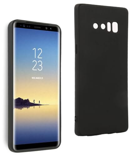 REY Schwarz Silikonhülle TPU für Samsung Galaxy Note 8, Handyhülle Premium Kratzfest TPU Durchsichtige Schutzhülle, Ultradünne 0,33 mm