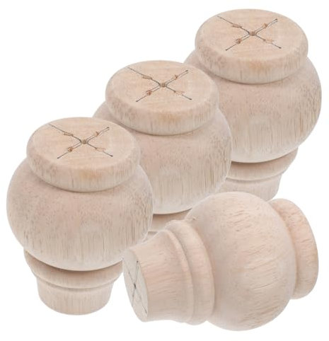 NULYLU 4pièces Canapé Bois Massif Remplacement pour Meubles Jambes De Mobilier Stables Et Polyvalentes Accessoires De Décoration DIY