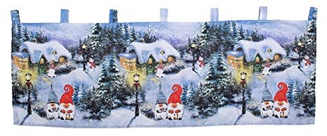 Mojawo Weihnachtsgardine LED Gardine Weihnachten Scheibengardine X-Mas beleuchtet Fenstergardine 45x120cm vers. Modelle, Model:Modell 7