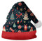 Weihnachtsmütze für Erwachsene, Neujahrspartys, Heiraten, Weihnachten, Feiertage, Partys, Weihnachtsbaum, Weihnachtsmann, bedruckt, ausgefallenes weiches Kleid für Erwachsene, Dunkelblau, dunkelblau,