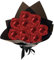 Bouquet de Roses à Paillettes 1pack Set Bouquet de Rose Artificiel réaliste Comprend 10 Rose, 10 Tige, 2 Papier d'emballage et 2 Ruban Romantique de Fleurs éternelles pour Le Mariage, la Saint-Valent