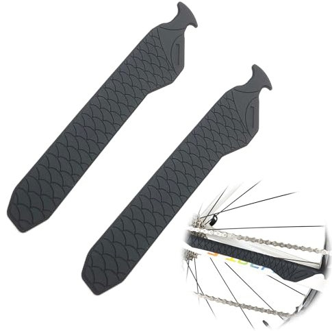 CHENNAN 2 Stück Fahrrad kettenschutz Aufkleber, MTB-Kettenstreben-Rahmenschutz, Kettenstrebenschutz Aufkleber für Fahrradrahmen, Schützen Sie Ihren Fahrradrahmen vor Kratzern durch Kette (Schwarz)