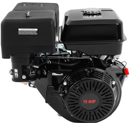 SICHENSH 15 PS Benzinmotor 420CC Standmotor Kartmotor Industriemotor mit Forciertem Luftkühlsystem 4-Takt Mini Go Kart Benzin Motor Antriebsmotor Schwerlastmotor 3600rpm (Schwarz)