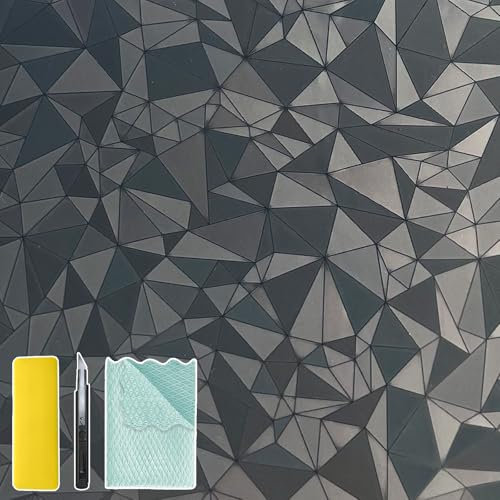 Niviy Blackout Window Privacy Film with Installation Tools Static Cling 100% Light Blocking Room Darkening, Heat Control Removable Windows Tint for Home, Black Out Window Cover 35.4 by 78.7