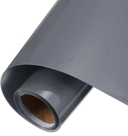 sourcing map Dark Gray Permanent Vinyl, 12 Inch x 8ft Adhesive Vinyl Roll for Decal Cutting, Signs, Scrapbooking, DIY Craft, Home Decoration