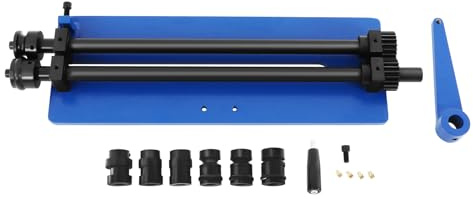 Manuelle Sickenmaschine 460mm Bead Roller Blechbiegemaschine mit 6 Walzwerkzeugen (0,16-0,3 Zoll), Bördelmaschine für Blechbearbeitung Stahl Aluminium, für Werkbank & Karosseriebau