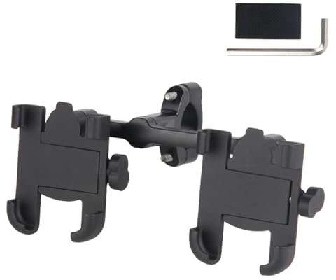 Handyhalterung für Fahrrad, Motorrad und Roller, Lenker Handyhalter mit 360 Grad Drehung, Anti-Vibrations-Klemme, geeignet für Handys von 4,7 bis 7,2 Zoll(Style 2)