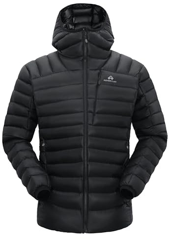 Pioneer Camp Herren Daunenjacke Outdoor 850FP 90% Daunenanteil Wasserdicht Graues K-Futter Leichte Wanderjacke für Bergsteigen Ski Trekking