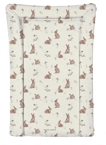 Changing Mat by Mama Shack - Baby Changing Mat with Wedge Design - Waterproof - Fits Most Baby Changing Tables - 73 x 46 cm (Bunnies)
