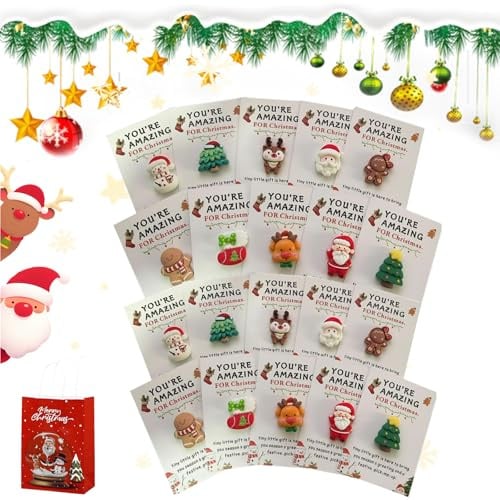 Liocwocne 10 Piece Holiday Pocket Hug - 2026 New Christmas Pocket Emotional Hug, Christmas Series Holiday Cards With Greeting Card, Mini Christmas Gifts for Coworker Employee Family Friends (20 Pcs)