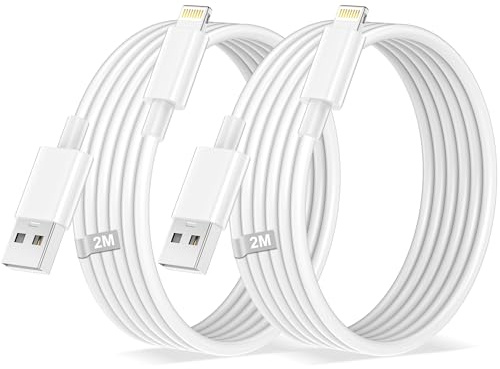 iPhone Ladekabel Original 2Pack, iPhone Ladekabel Lightning 2M [Apple MFi Zertifiziert] Ladekabel iPhone Lightning Kabel Schnellladekabel für Apple iPhone 14 13 12 11 Pro Max X 8 7 6 5 SE iPad Pro/Air