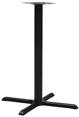 Teenpull Support de table de bistrot noir en fonte et métal robuste pour tables de bistrot, tables de salle à manger, pieds de meubles durables 76 x 76 x 107 cm
