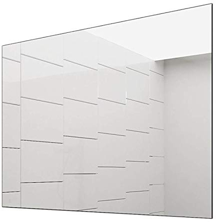 Concept2u Spiegel Badspiegel Wandspiegel 5 mm - Kanten fein poliert - inkl. verdeckter Halterungen quer/hochkant Montage möglich 120 cm Breit x 70 cm Hoch