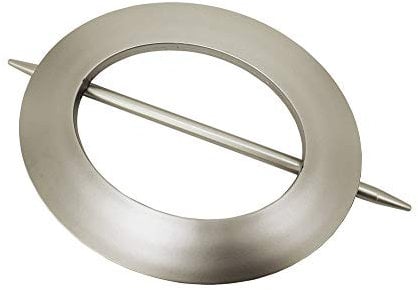 Gardinia Dekoring Oval, Zum Drapieren von Gardinen und Vorhangstoffen, Außen: Ø 15/18 cm, Innen: Ø 9/12 cm, Kunststoff, Silber-matt, 5285