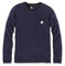 Carhartt, Women's, Loose Fit Heavyweight Long-Sleeve Pocket T-Shirt, Navy, XS