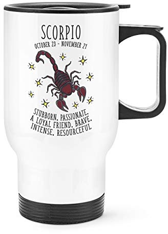 Scorpio Horoscope Travel Mug Cup with Handle