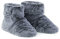 Aroma Home Microwave Heated Slipper Boots, Women’s One Size (4-7) Super-Soft Faux Fur Booties – Grey