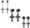 Aroncent 3 Paar Kreuz Ohrringe Set Edelstahl Jesus Christus Kruzifix Fake Plugs Tunnel Ohrstecker Ohrhänger Ohr-Piercing Schwarz für Herren Damen
