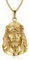 BOBIJOO JEWELRY - Pendentif Collier Tête de Jésus Christ Acier Inoxydable 316L Plaqué Doré Or Chaîne