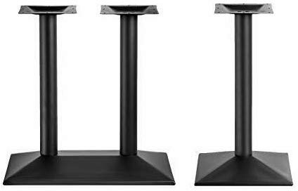 ONPIRA Tischgestell Schwarz Einzel 72cm / 110cm oder Doppel Für Esstisch Imbiss Bistro (Modell Doppel 110cm)