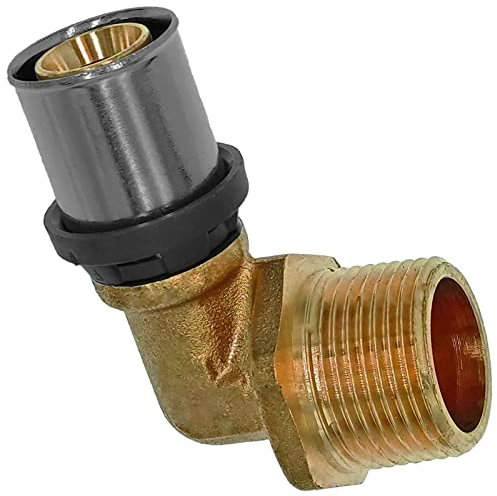 32 mm QUALITÄTS PRESSFITTING TH Kontur > Übergangswinkel auf 1 Zoll Außengewinde|Für Mehrschichtverbundrohr 32,0mm x 3,0mm (Durchmesser x Wandung)
