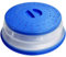 OUZIFISH Couvercle pliable pour aliments – 26,7 cm, sans BPA, prise en main facile, protection d'assiette pour micro-ondes avec grille d'aération et passoire pour fruits (bleu ciel)