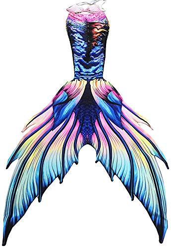 Lovely Mermaid Fabelhafter Meerjungfrauenschwanz für Erwachsene, Damen, Herren, Meerjungfrauenschwanz ohne Flipper Strand, Meerjungfrauen-Badeanzüge, Bikini-Sets, A001, L