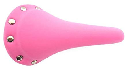 YFCTLM Fahrradsattel Vintage Fahrrad-Sattel-PU-Leder MTB Rennrad Rivet Sitzkissen Single Speed Fixie Bike Braun Blau Satteldecke (Color : Pink)