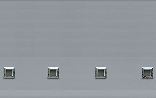 FINE STAR ROLLER BLIND BLINDS CHROME SQUARE EYELET EDGE TRIMABLE WITH FITTING (SILVER, WIDTH 120CM (47) X DROP 160CM (63))