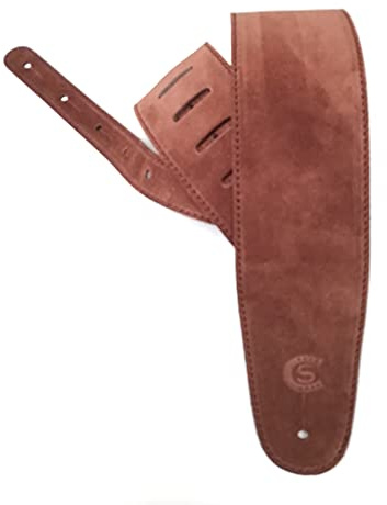 Custom Style T8SUMS Gitarrengurt aus Wildleder, Dunkelbraun
