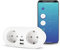 GARZA ENCHUFE SMART WIFI 2 TOMAS Y 2 USB, Diodo di Potenza, Bianco