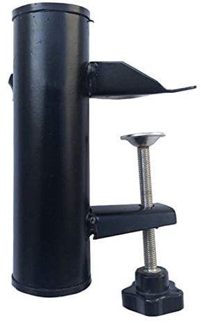 Umbrella Stand Metal Clamp, Patio Umbrella Clamp, Sun Shade Support, Balcony Umbrella Holder, Bench Buddy, Bracket Outdoor, for Deck, Bleachers, Tailgates, Pool Deck, Poles, Boats, Fences Black