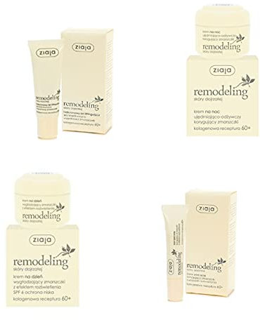 Auto-schmuck ® Ziaja Kosmetik Sets, Gesichtscreme, Tagescreme, Nachtcreme, Augencreme, Gesichtswaschgel, Handcreme, Körperbutter, Körpermilch, Körperbalsam, (Remodeling +60 Saffron)