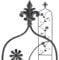 finehomegarden Rankgitter Lilie Rankhilfe Metall anthrazit H112cm Spalier Pflanzgitter Garten