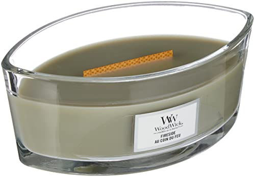 WoodWick Scented Candles Gift Set | Fireside Ellipse Scented Candle with Crackling Wick | Up to 50 Hours Burn Time | Perfect Mothers Day and Easter Gifts for Women