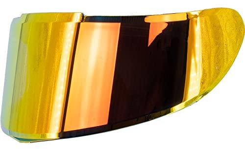 Broken Head Ersatz-Visier für Motorradhelme - Auswechselbares Visier für Integralhelm BeProud - Rot Verspiegel